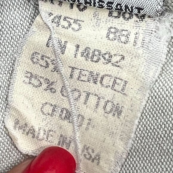 VTG Marithe‎ Francois Girbaud 3/4 High Waist Jeans Olive Green USA Mom - Picture 5 of 15